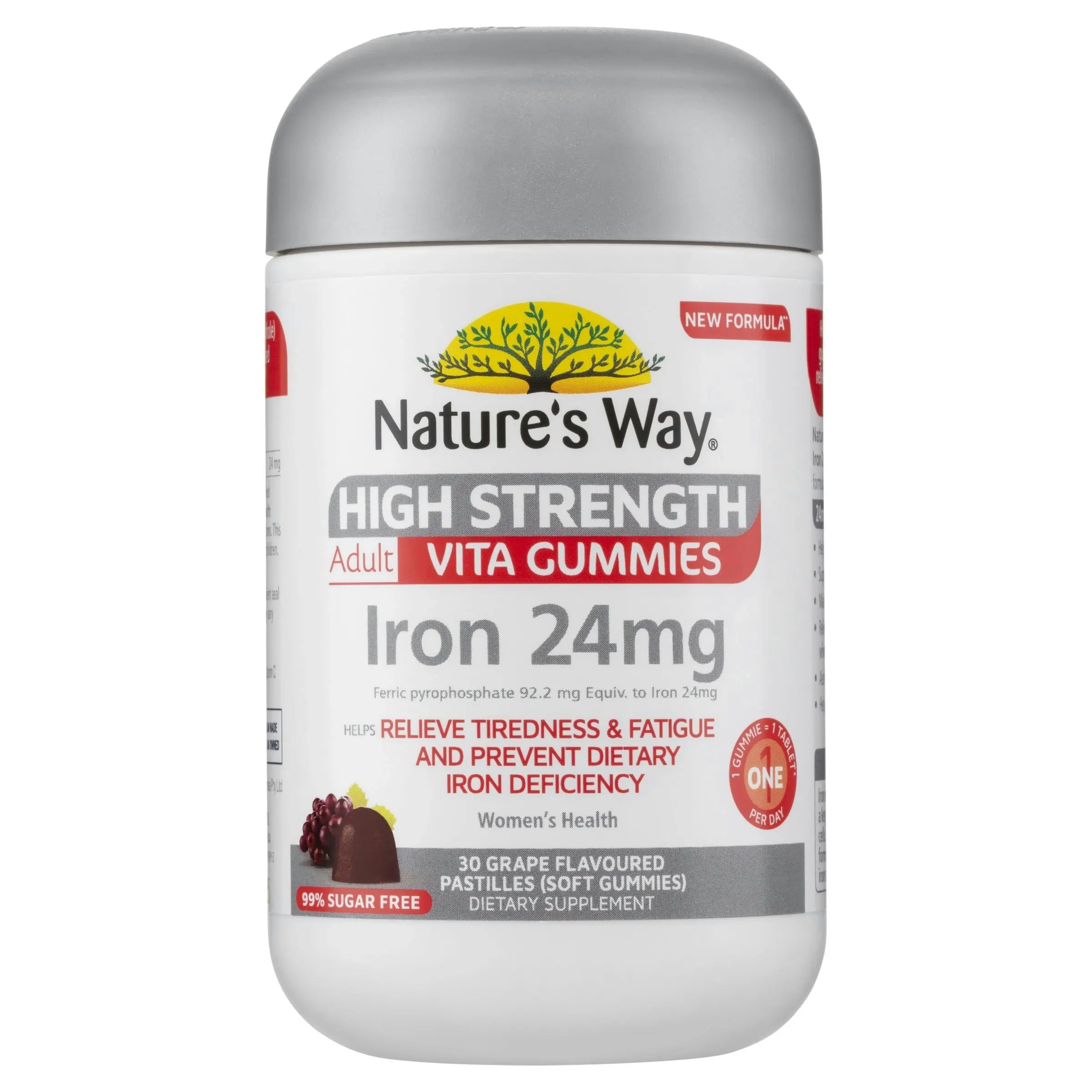 Nature's Way High Strength Adult Vita Gummies Iron 24mg 30s