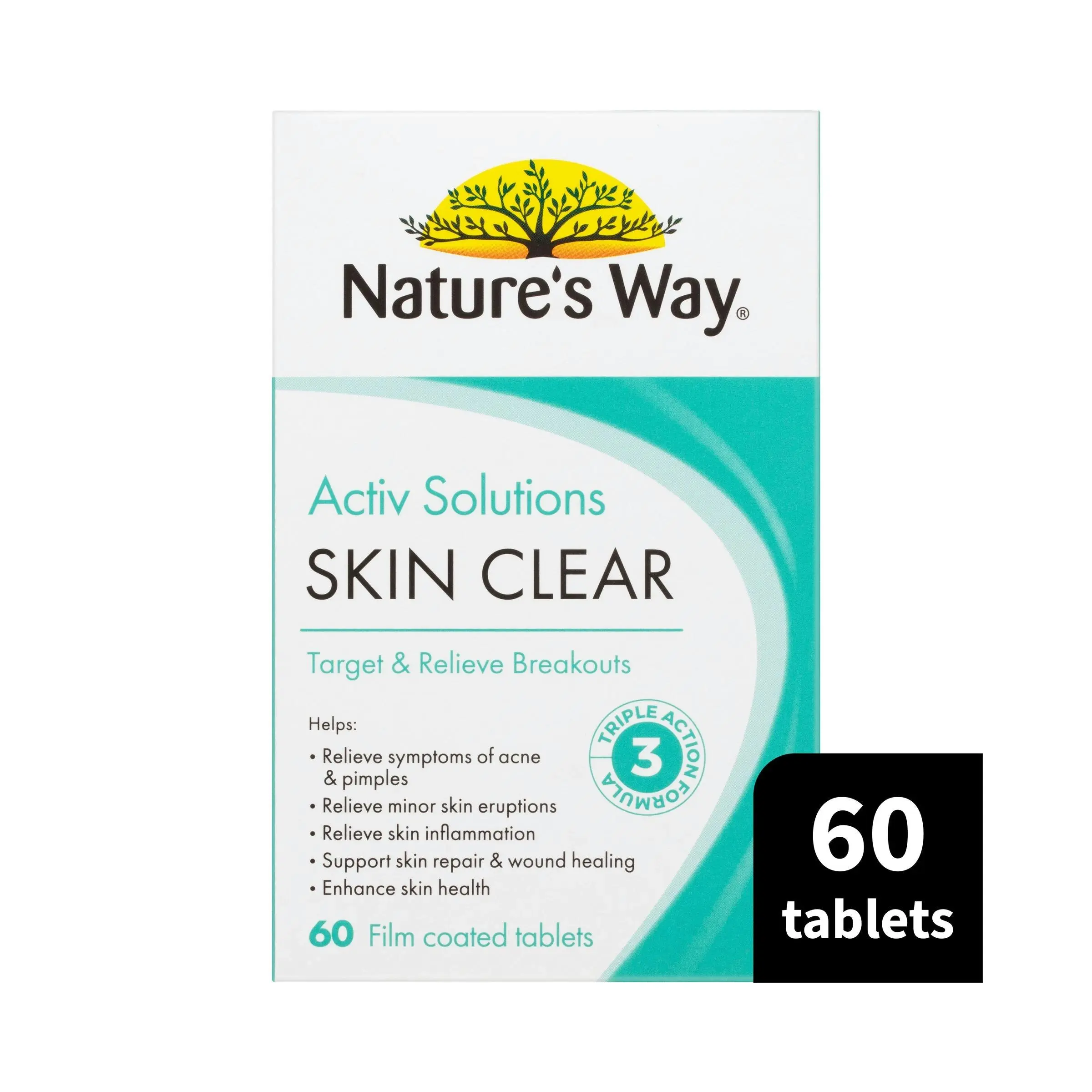 Nature's Way Activ Solutions Skin Clear 60 Tablets