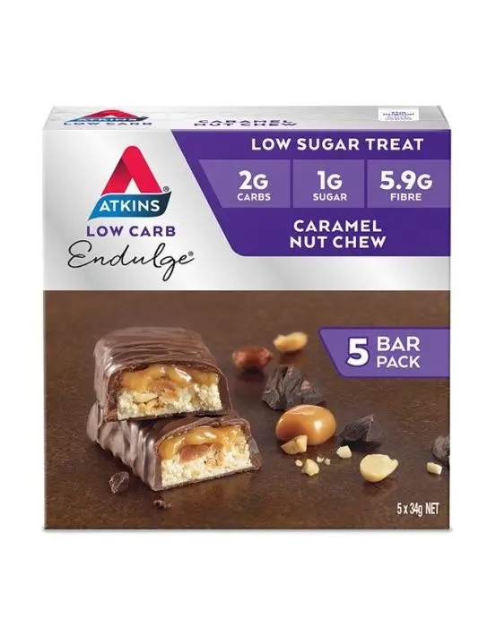 Atkins Endulge Caramel Nut Chew Bar 5 Pack