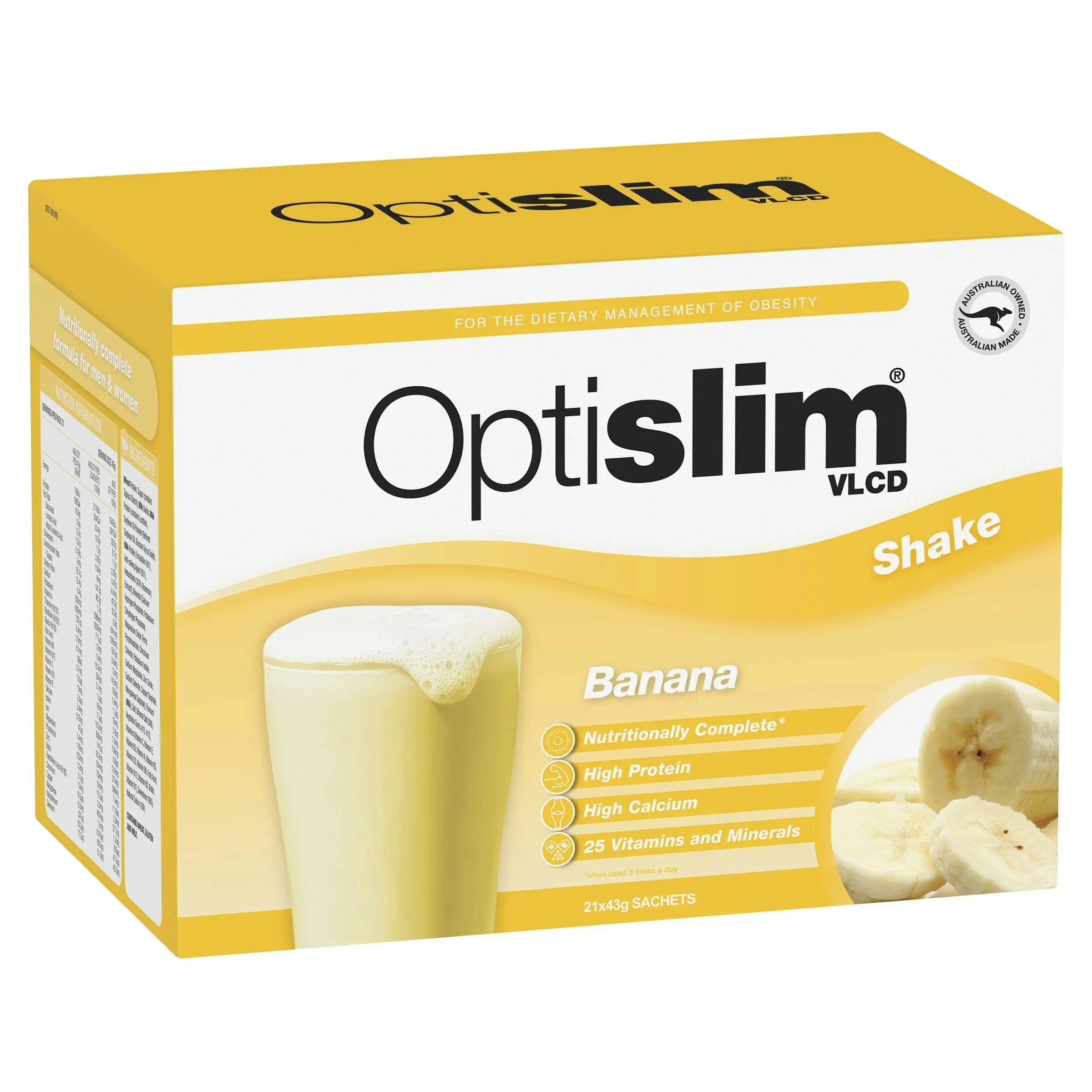 OptiSlim VLCD Shake Banana 21 x 43g