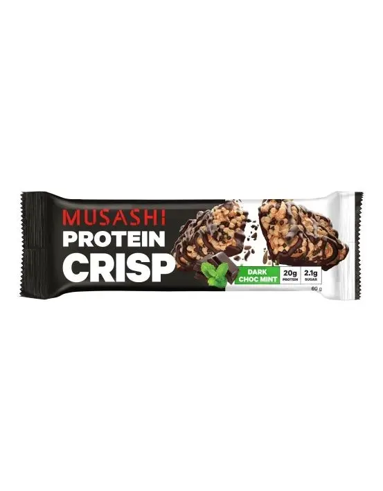 Musashi Protein Crisp Dark Choc Mint 60g