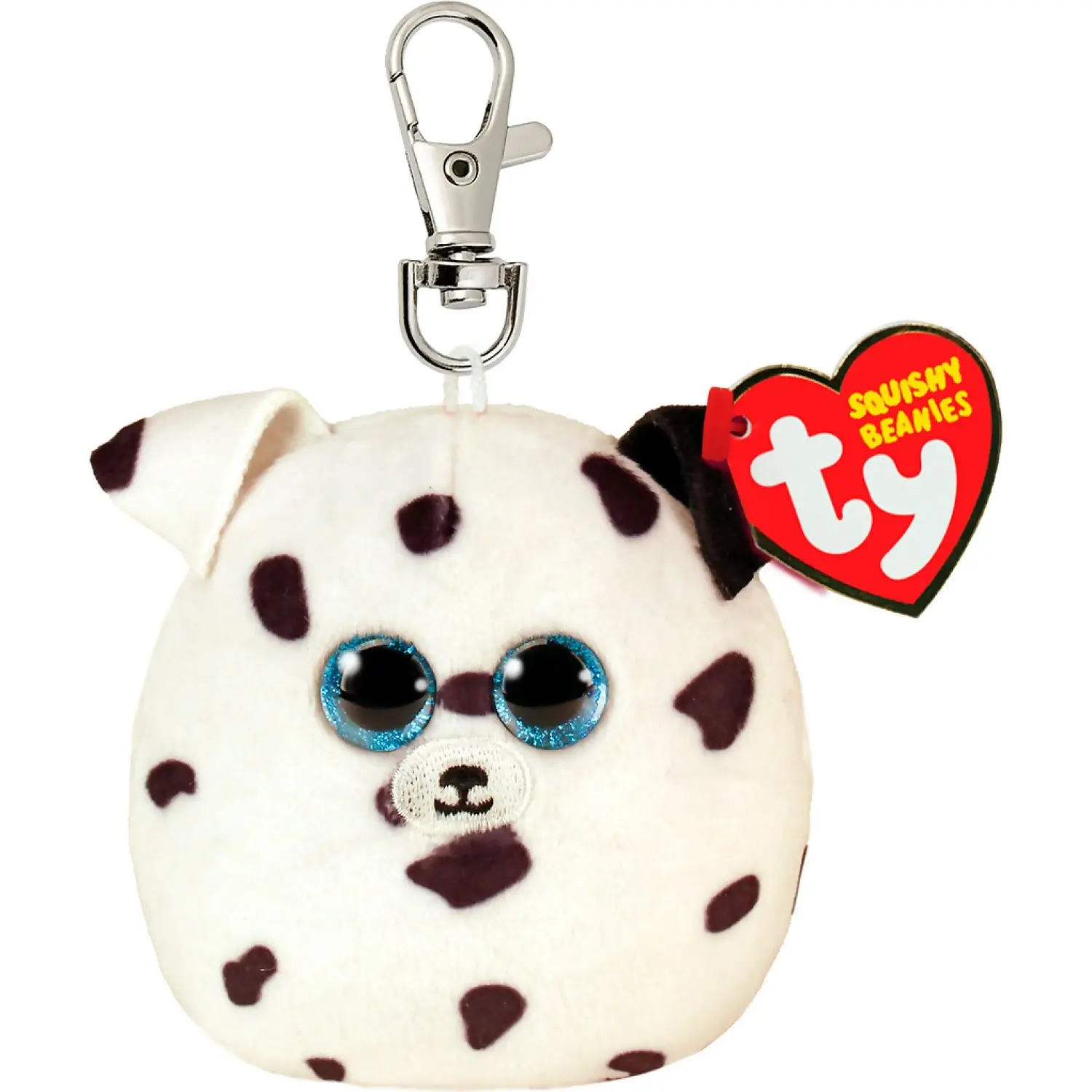 Ty Squish-a-boos Clip - Fetch Dalmation Dog Squishy Beanies