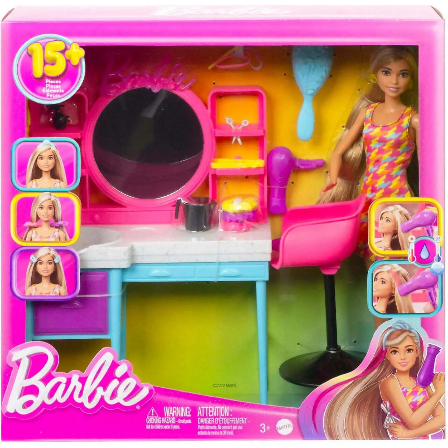 Barbie - Hair Salon Playset 15pc+