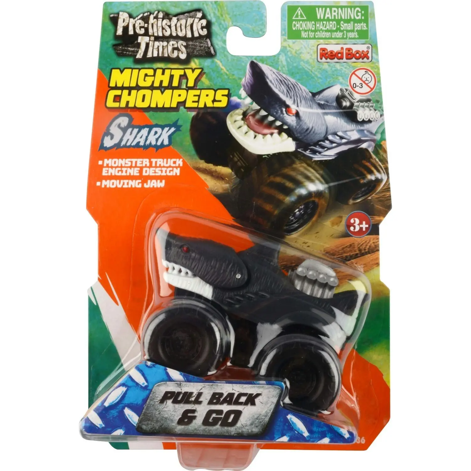 PREHISTORIC TIMES - Mighty Chompers Pull Back Monster Truck Shark