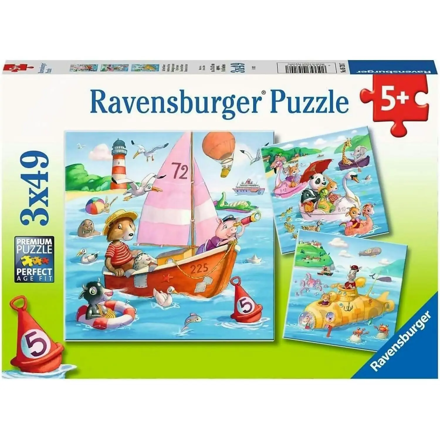 Ravensburger - Water Vehicles Jigsaw Puzzle 3 X 49pc