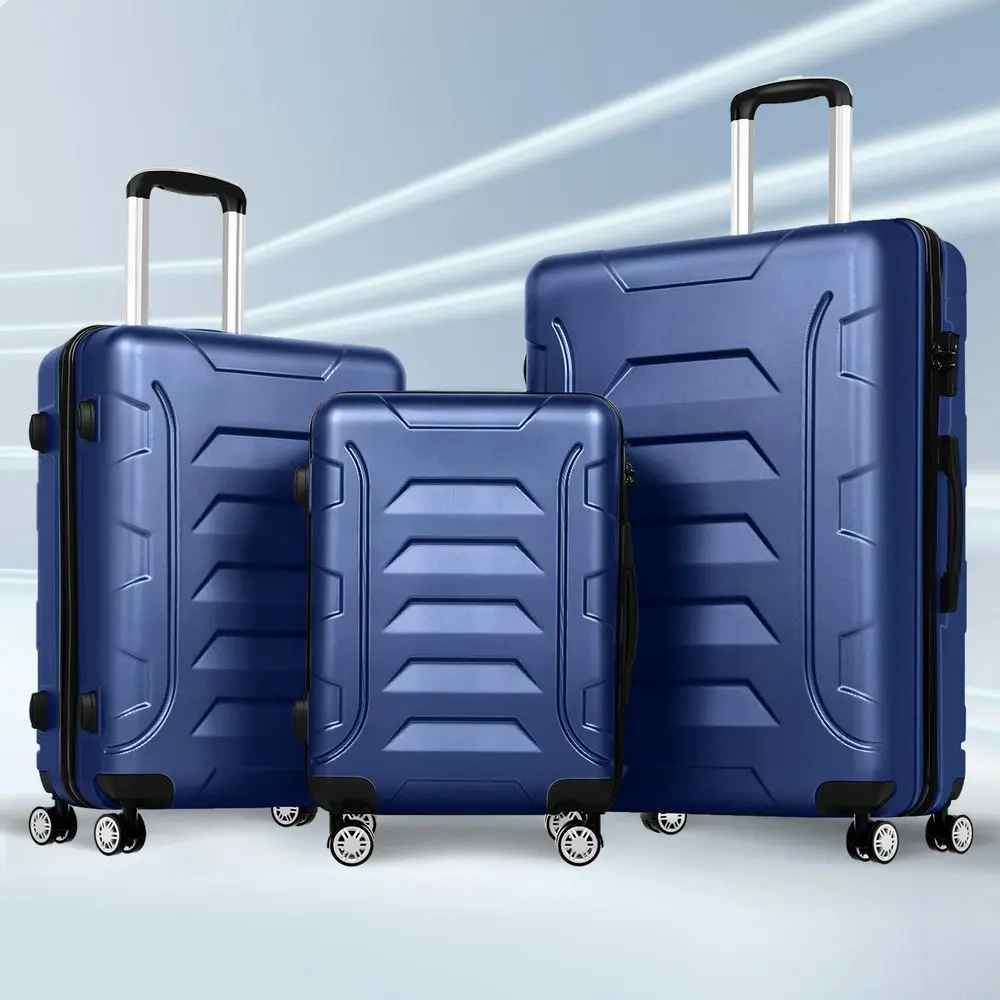 Alfordson 3PCS Luggage Suitcase Trolley Set Hard Case Travel Storage TSA Lock Dina Navy