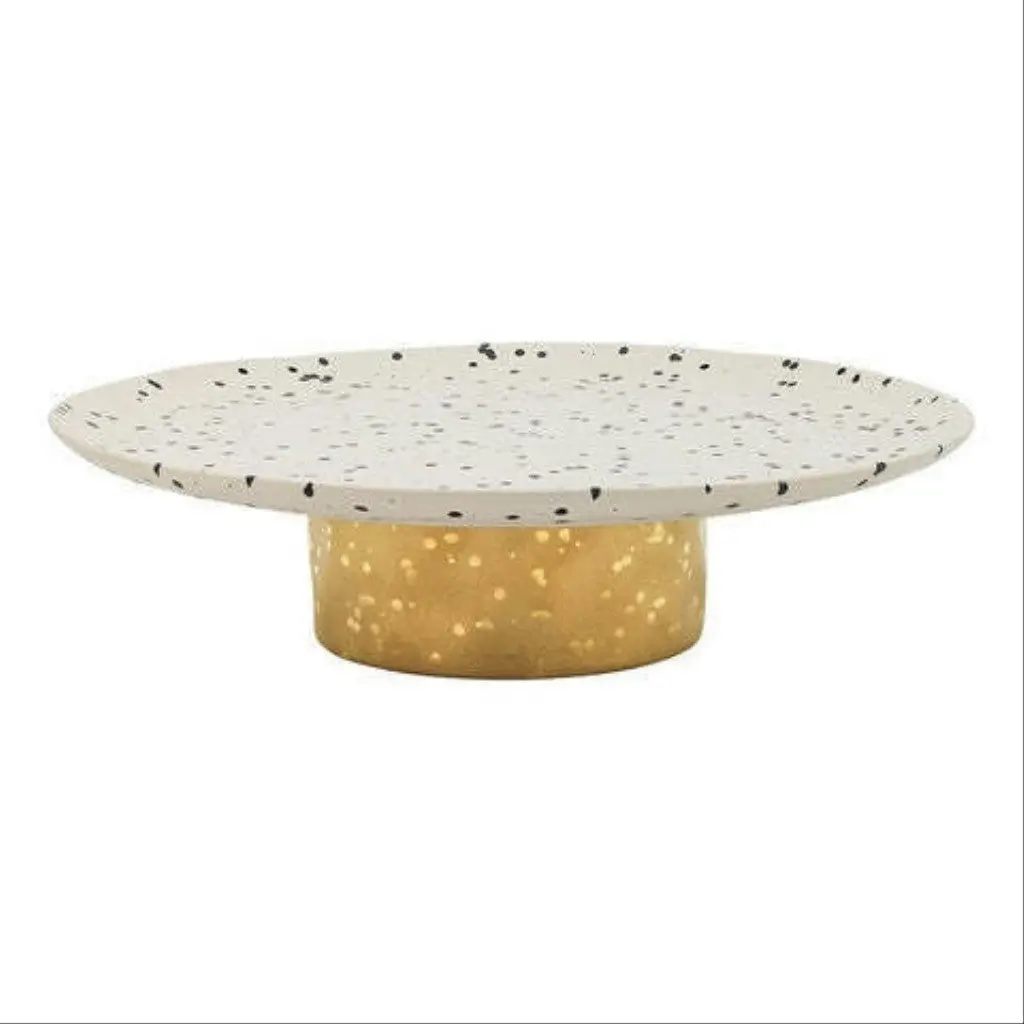 Ecology Speckle Gold Footed Cake Stand 32cm - Polka