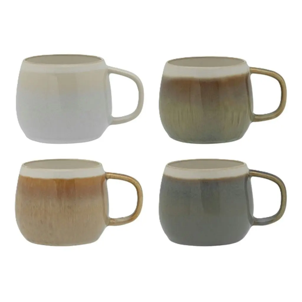 Ecology Bulb Stripe Set of 4 Mugs - 360ml