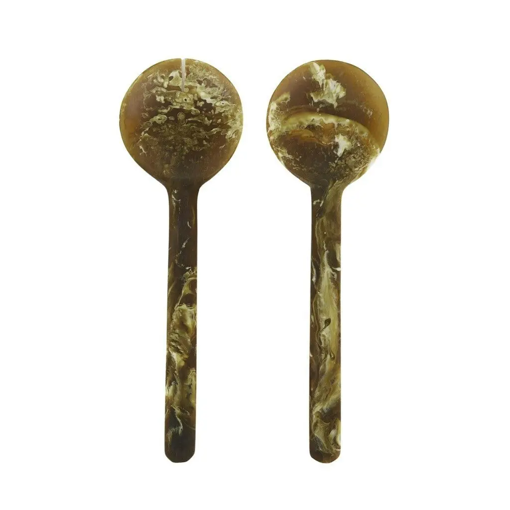 Assemble Kip Set of 2 Resin Salad Servers 25.5cm - Olive