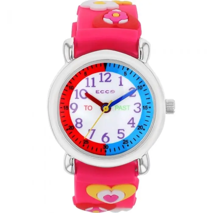 Ecc Hearts Pink Strap Kids Watch