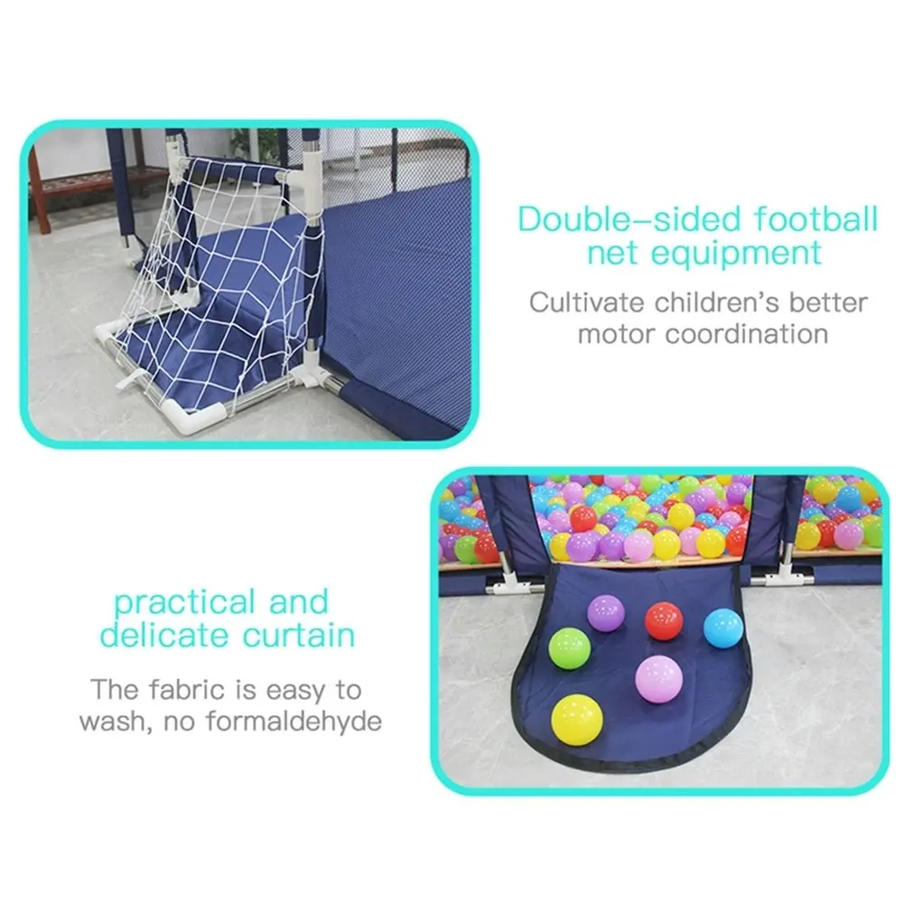 Baby Playpen Child Mat Interactive Safety Gate Slide Fence Game 12 Panels - One Size