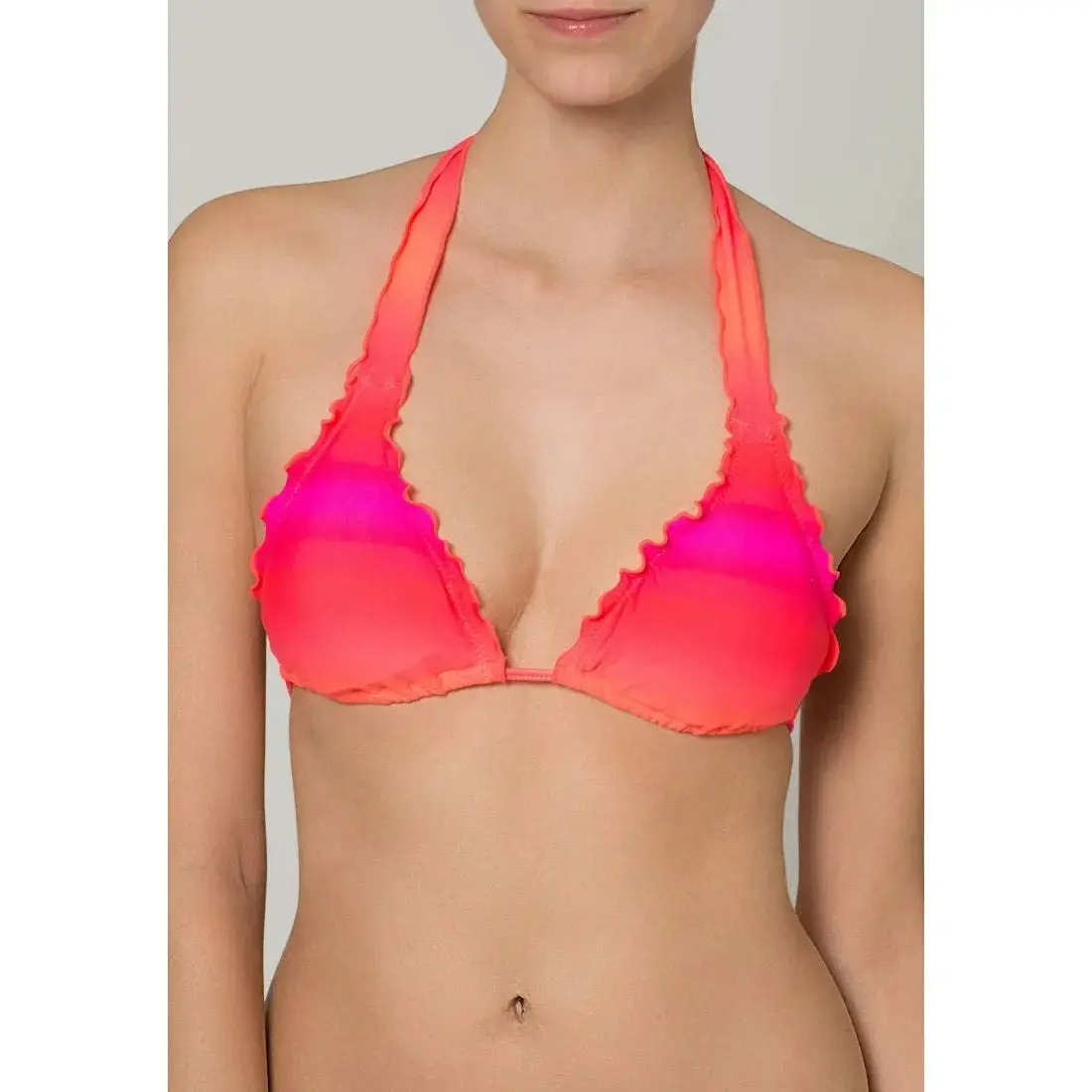 Seafolly Miami Slide Tri Bikini Top - Neon Melon