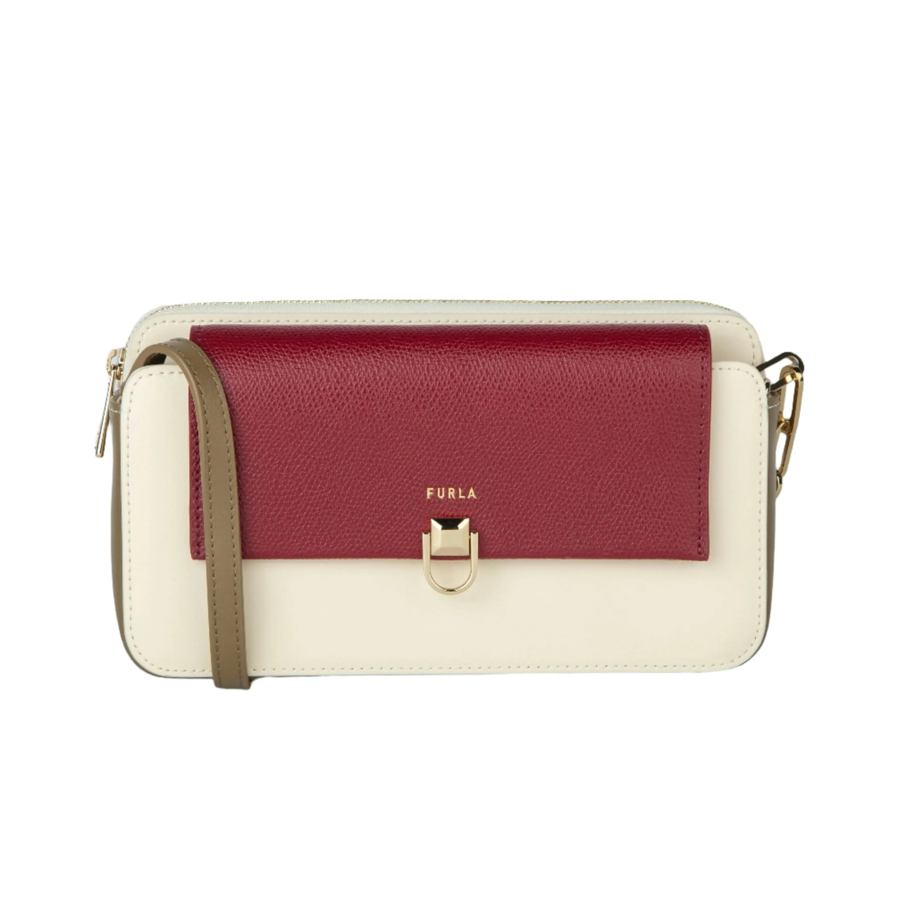 Furla Miss Mimi Mini Crossbody Bag - Burgundy Cream