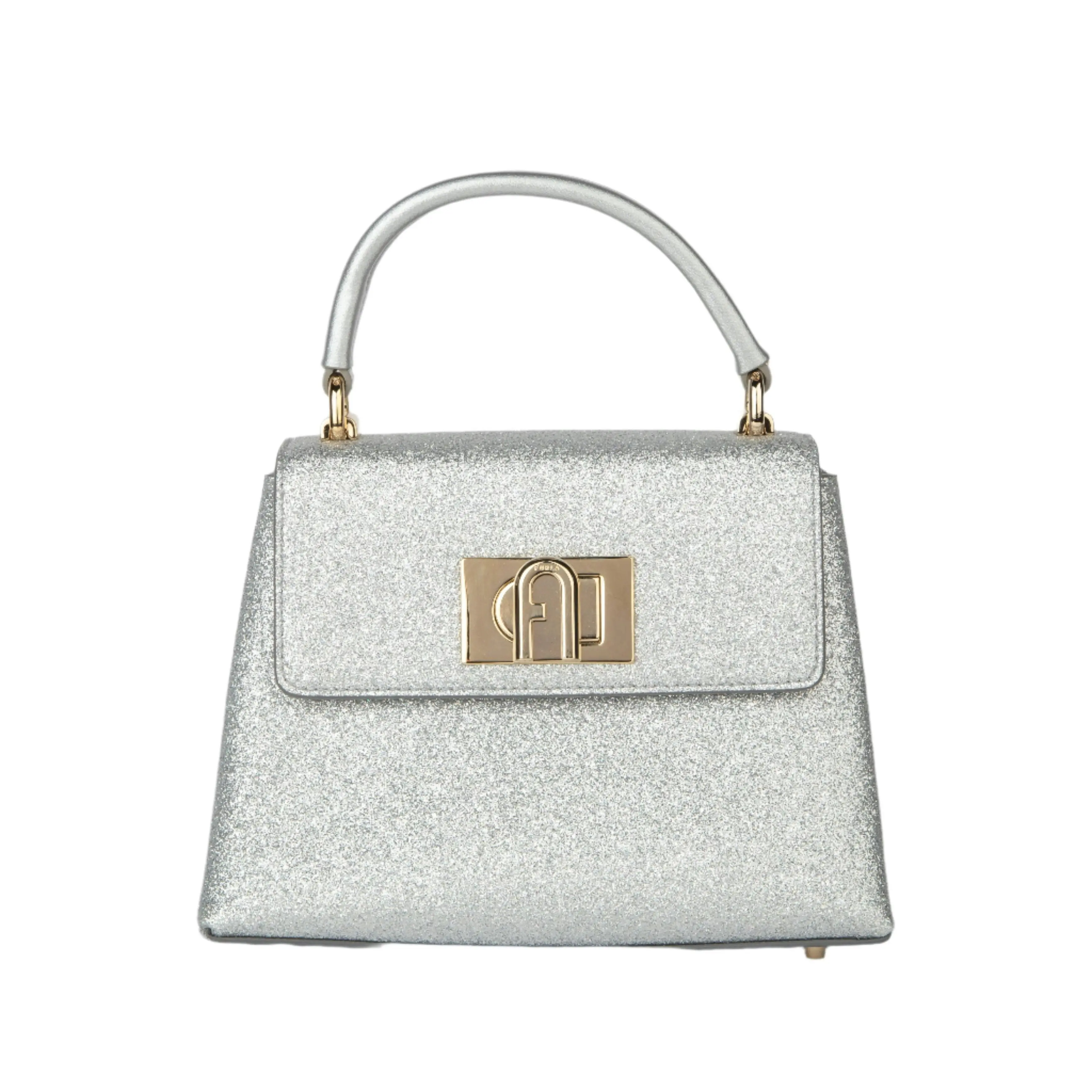 Furla Mini Top Handle - Ares Uni Color Silver And Light Gold