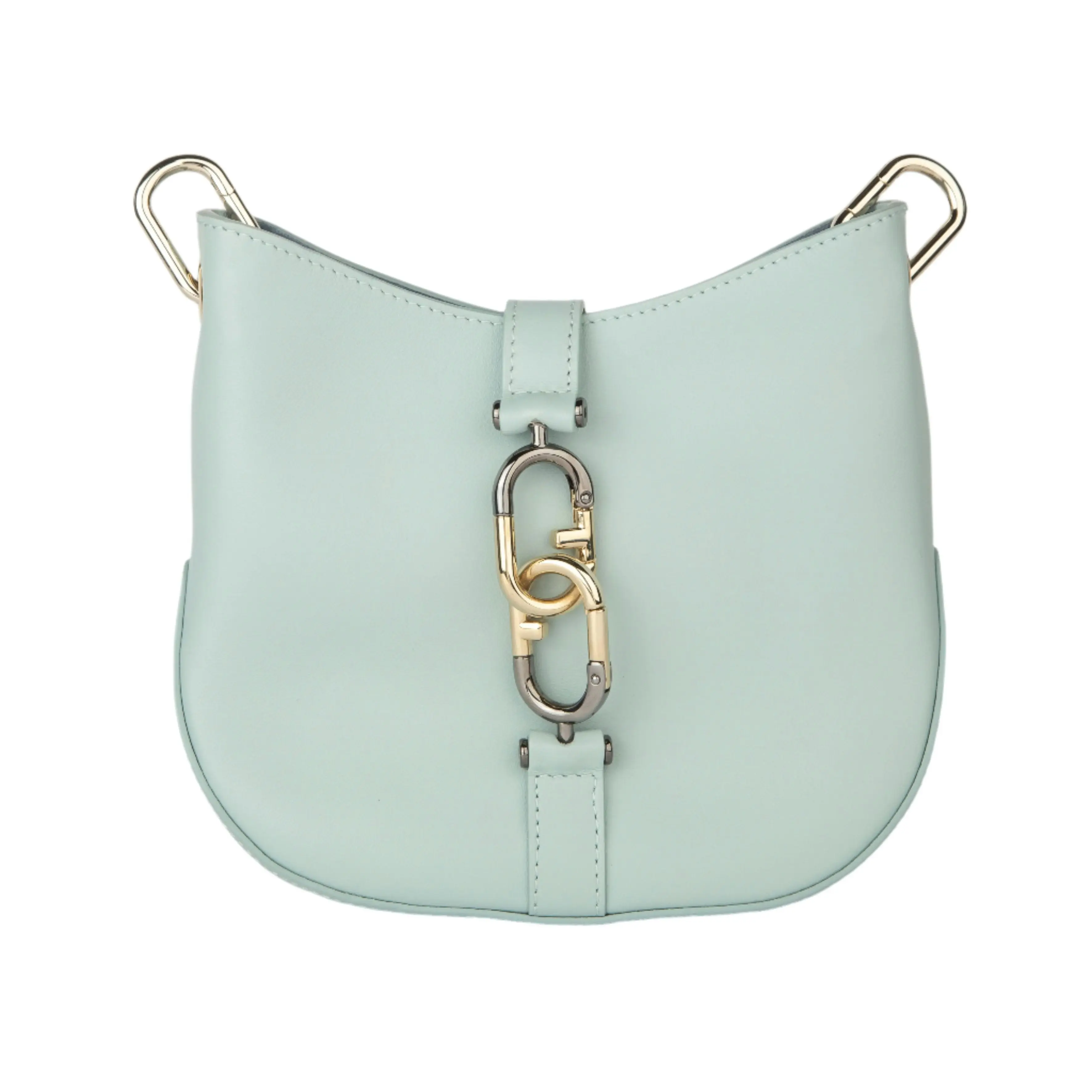 Furla Sirena Mini Hobo - Vitello Roma Pastel Green And Gold