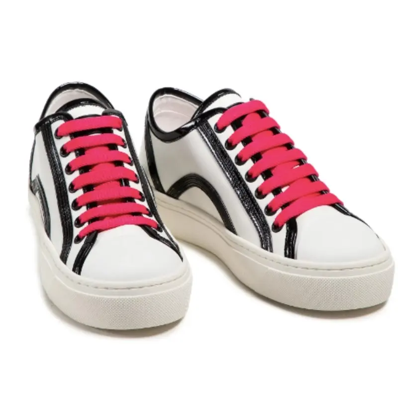 Furla Women's Binding Lace Up Sneakers T.20 - Talco Nero Fuxia