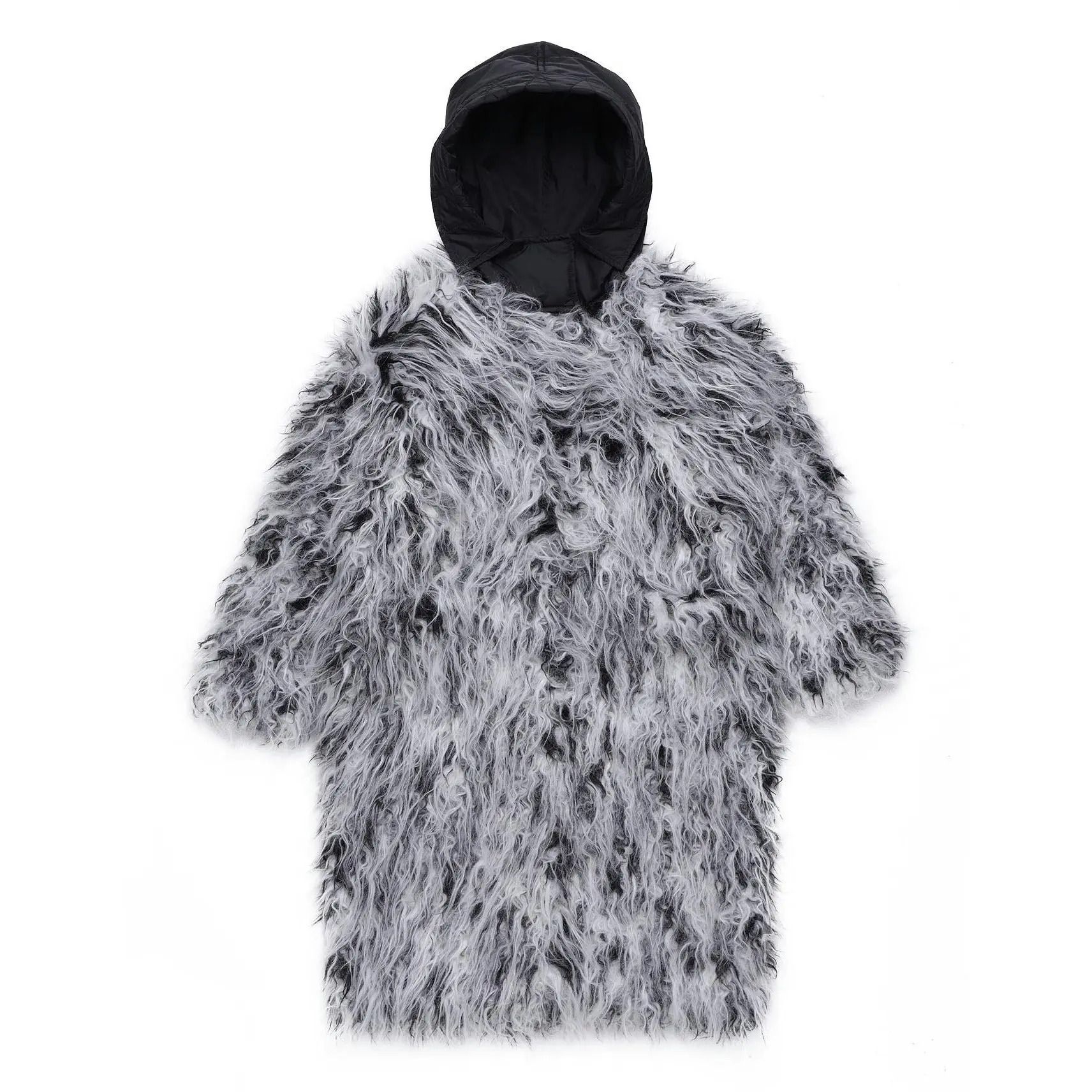 Diesel Girls Fluffy Long Jacket With Hood