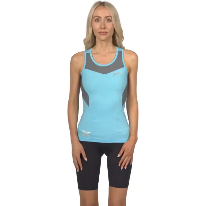 2XU Women's Base Compression Tank - Blue