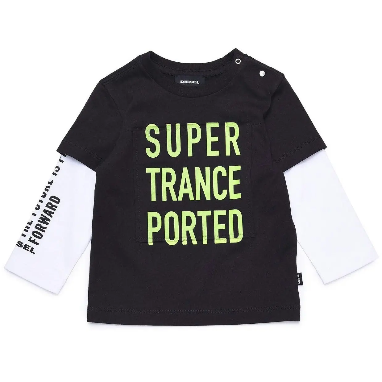 Diesel Babies Black 'supertranceported' T-shirt