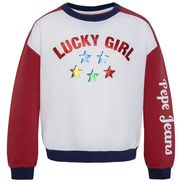 Pepe Kids Pepe Jeans Girls Lucky Girl Sweatshirt Multicoloured