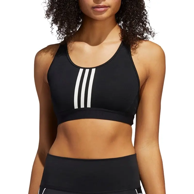 Adidas Womens 3 Stripes Black Sport Bra