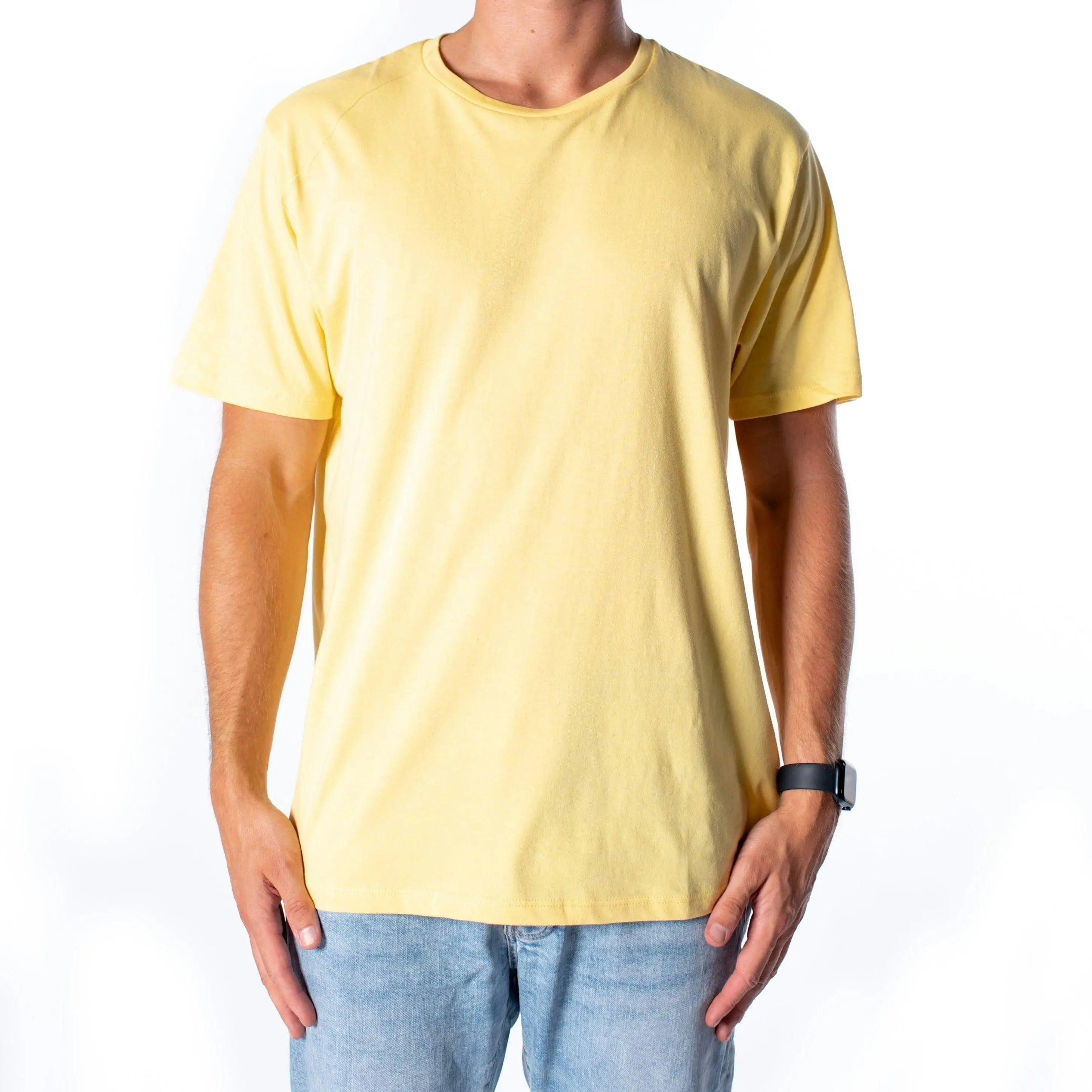 Topman Men's Regular Fit Yellow T-shirt