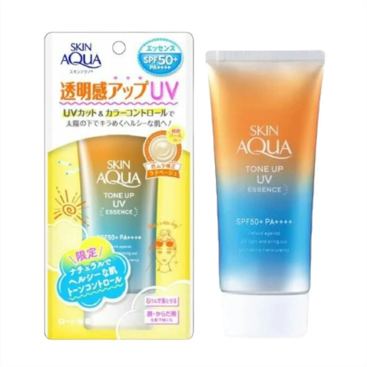 Rohto Skin Aqua Tone-up Latte Beige Sunscreen SPF50+ PA++++ 80g