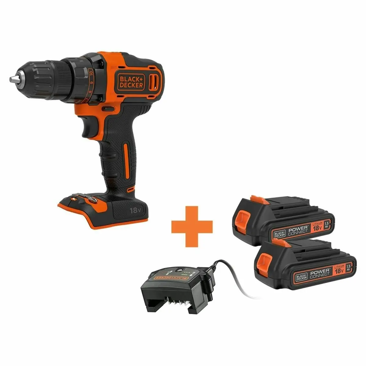 Black & Decker Two Speed Drill Driver with Two Batteries