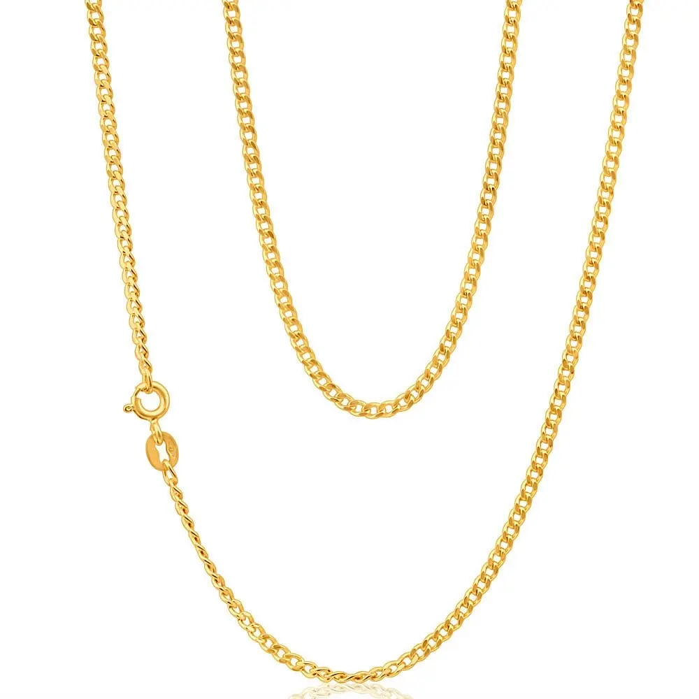 9ct Yellow Gold Curb 50cm 60 Gauge Chain