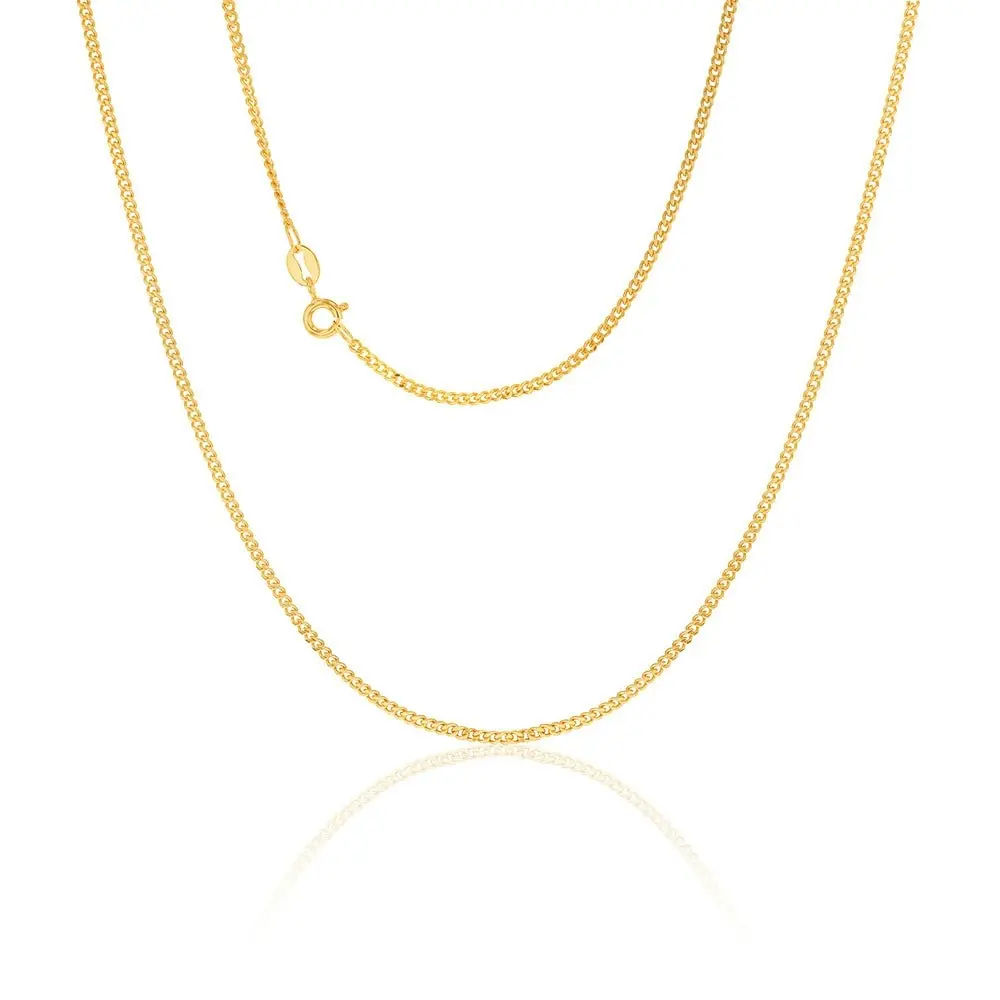 9ct Yellow Gold SOLID 50 Gauge Curb 55cm Chain