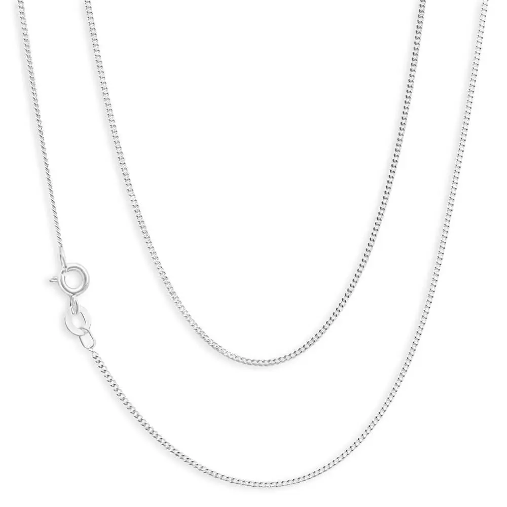 Sterling Silver 30 Gauge 55cm Curb Chain