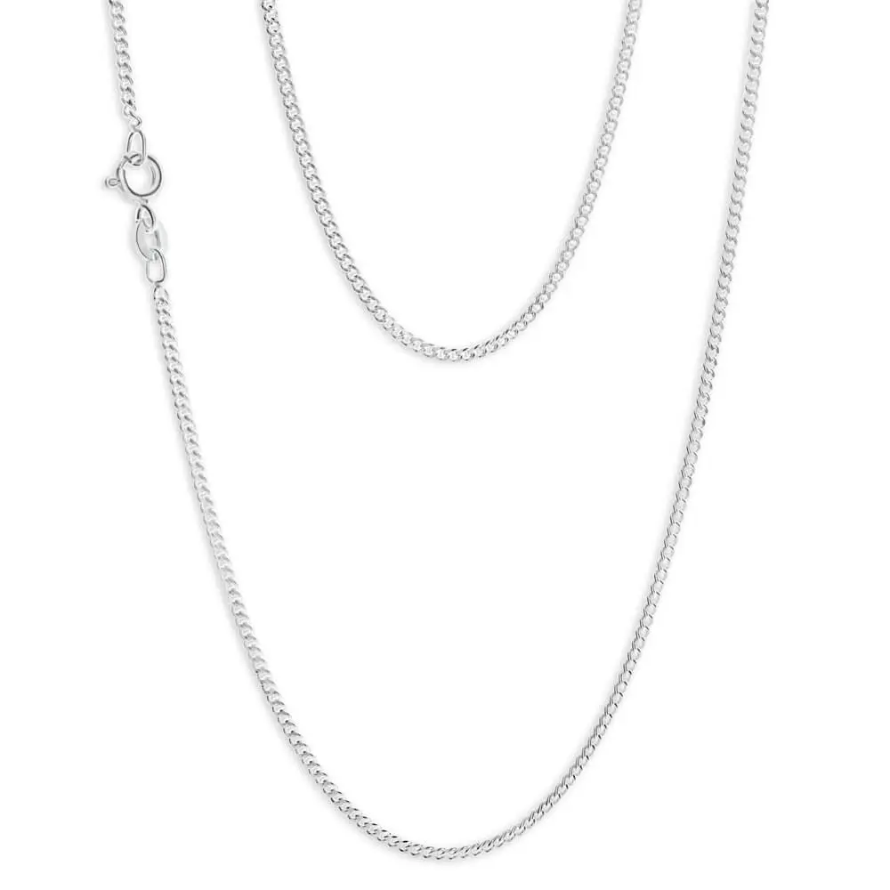 Sterling Silver Curb 60cm Chain