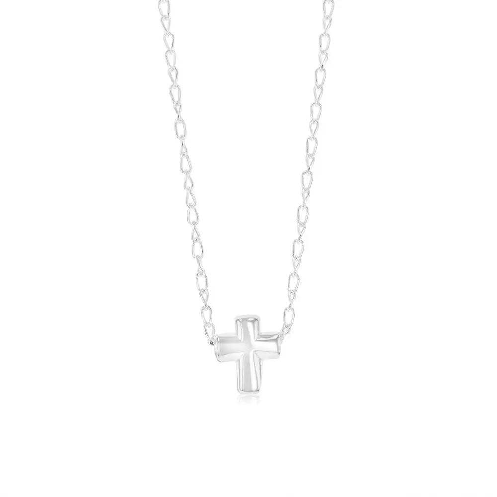 Sterling Silver Small Cross Pendant On Chain