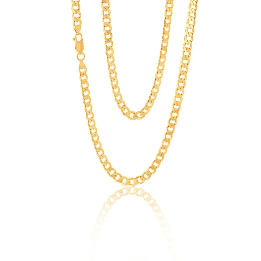 9ct Yellow Gold Curb Chain 50cm in 150 Gauge