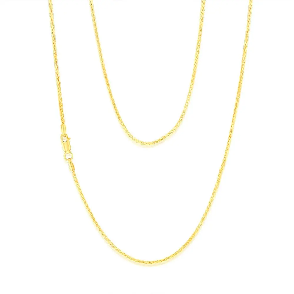 9ct Yellow Gold Fancy Wheat 45cm Chain