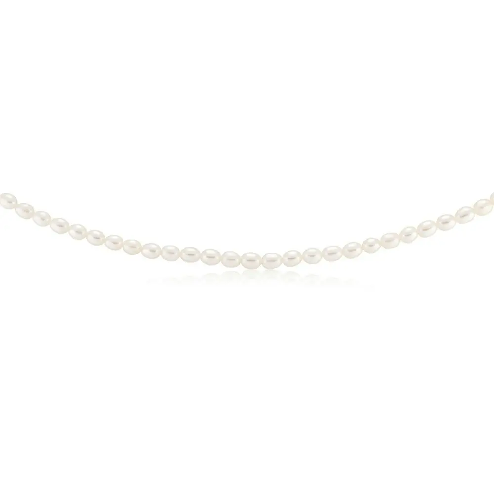 White 6-7mm Freshwater Pearl 45cm Necklace with Sterling Silver Clasp