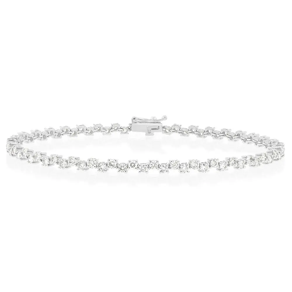 2 Carat Diamond Tennis Bracelet in 10ct White Gold