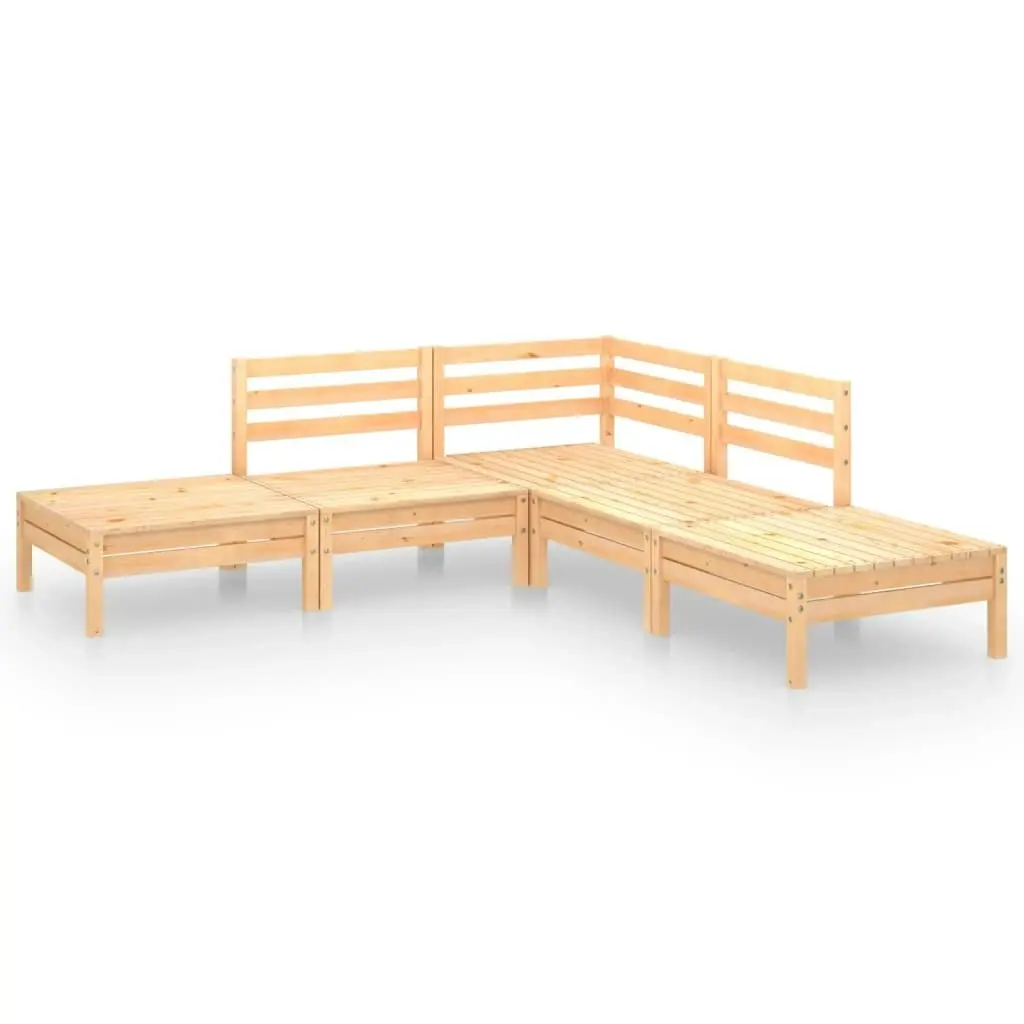 5 Piece Garden Lounge Set Solid Pinewood 3082637