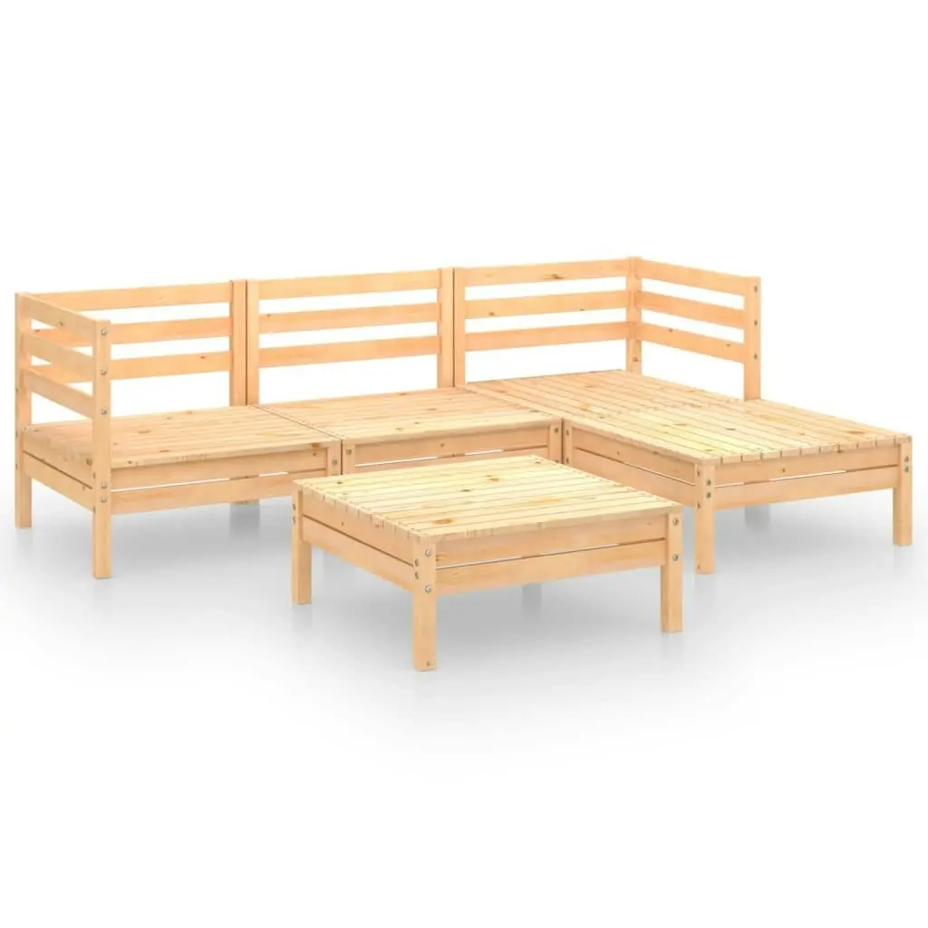 5 Piece Garden Lounge Set Solid Pinewood 3082672