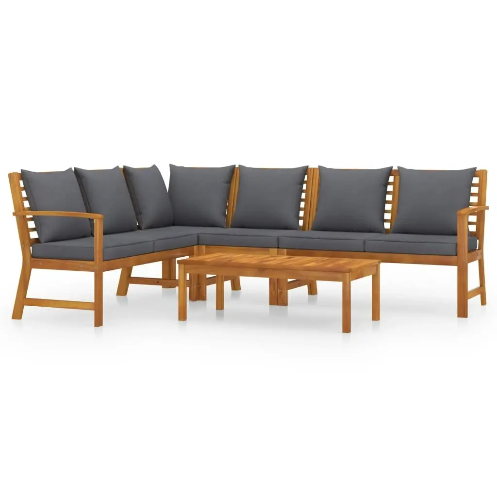 5 Piece Garden Lounge Set with Cushion Solid Acacia Wood 3057780