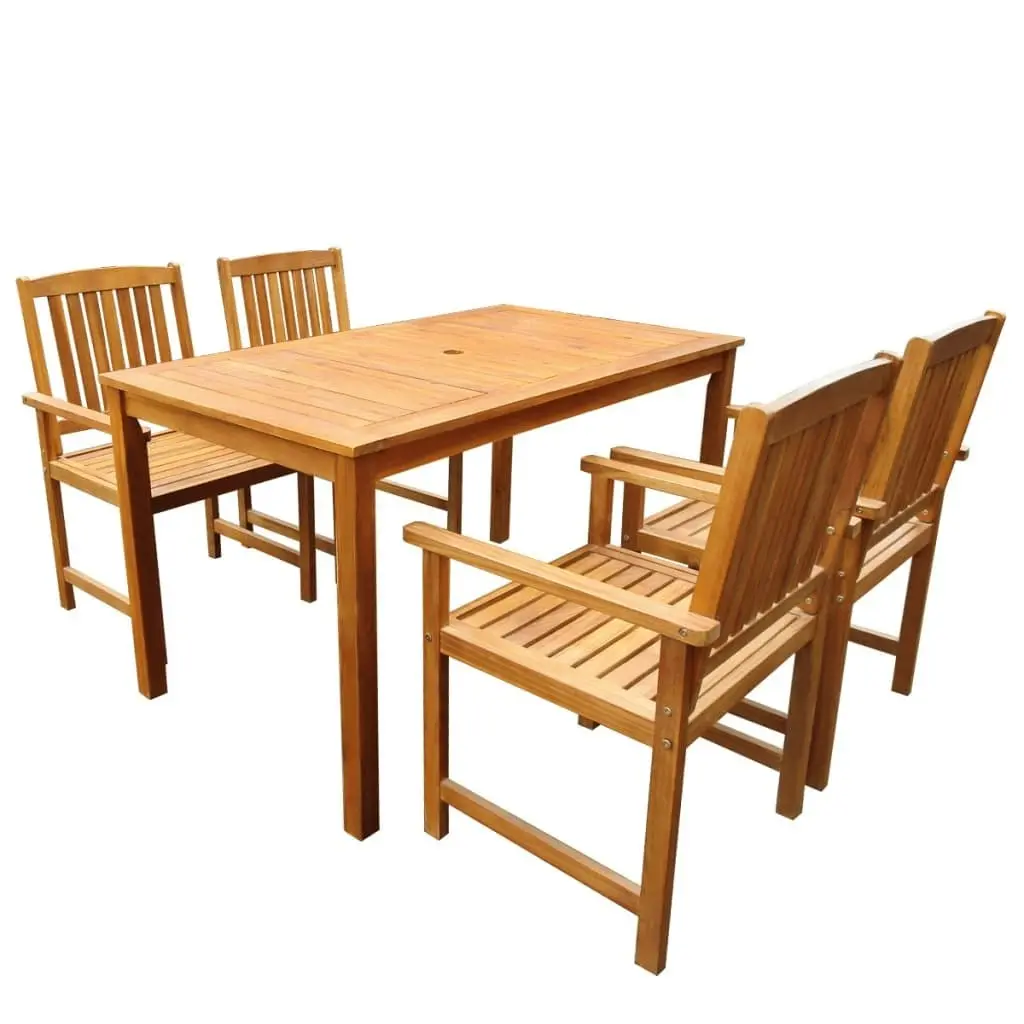 5 Piece Outdoor Dining Set Solid Acacia Wood 42622