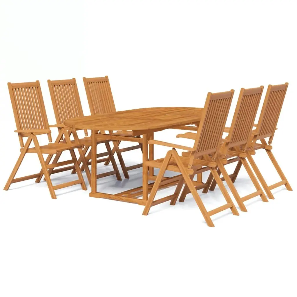 7 Piece Outdoor Dining Set Solid Acacia Wood 41814