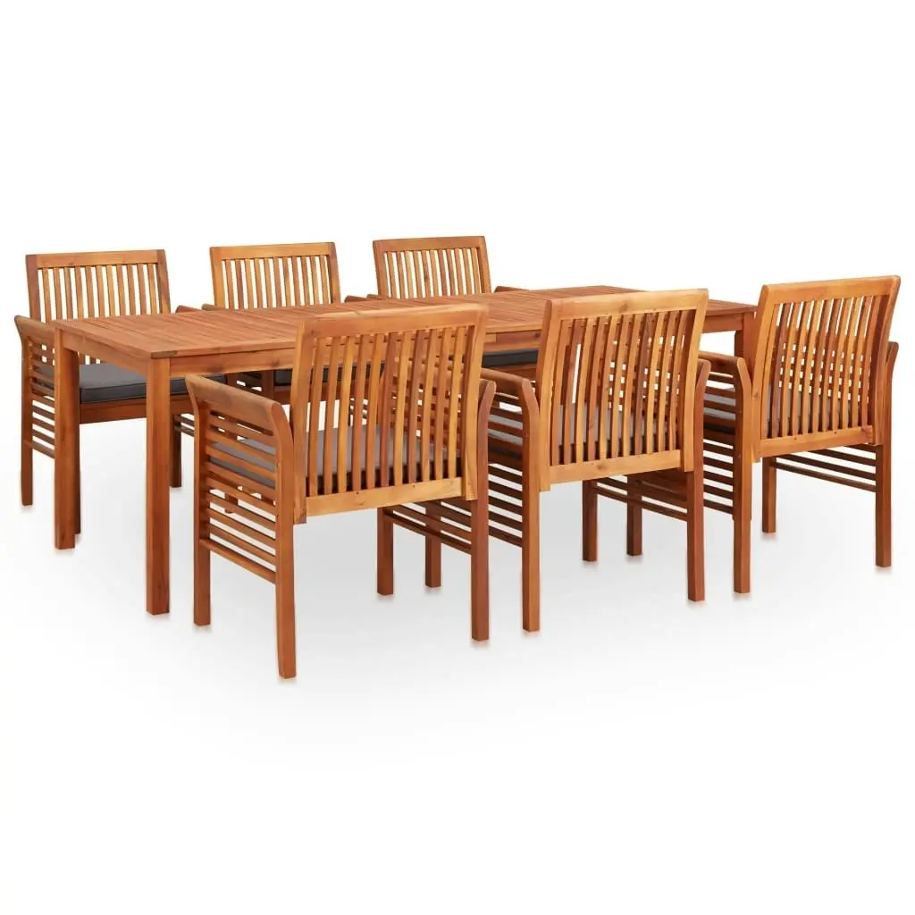 7 Piece Outdoor Dining Set with Cushions Solid Wood Acacia 278905