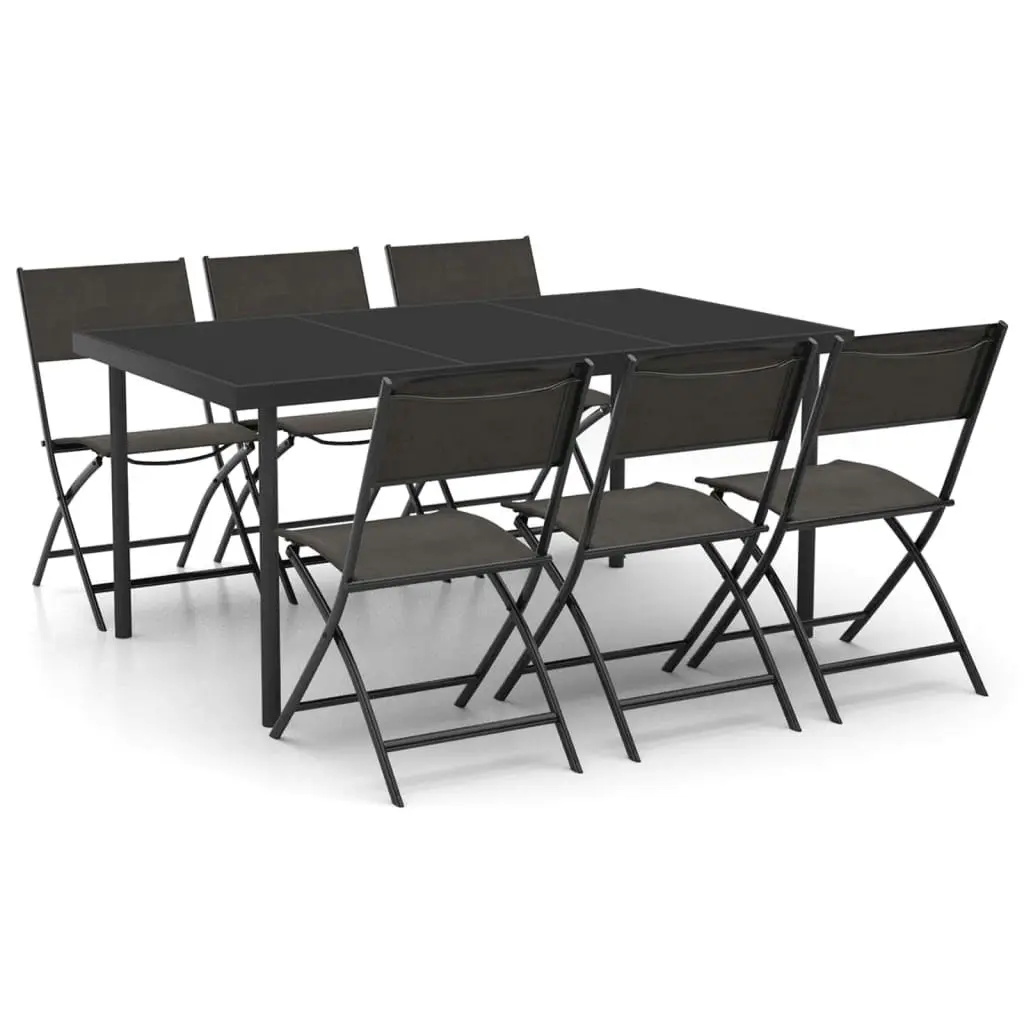 7 Piece Outdoor Dining Set Steel 3073505