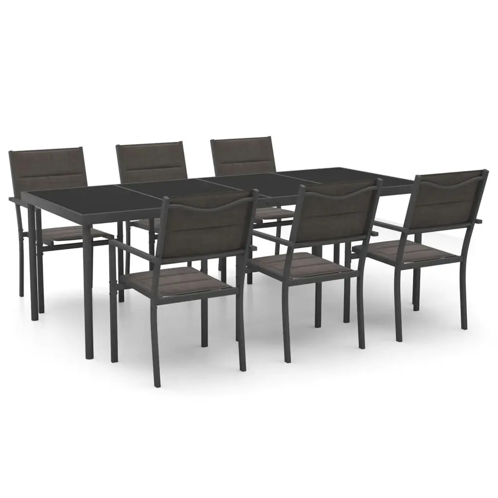 7 Piece Outdoor Dining Set Steel 3073529