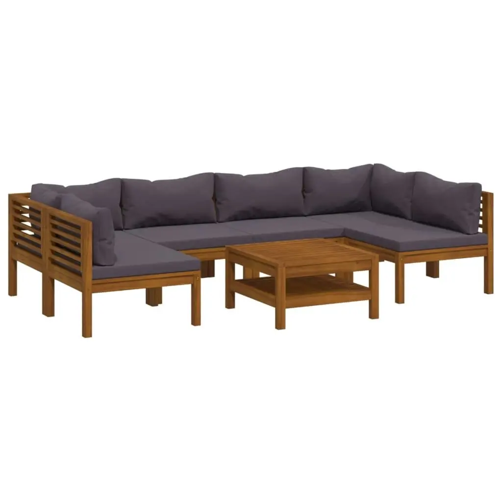 7 Piece Garden Lounge Set with Cushion Solid Acacia Wood 3086915