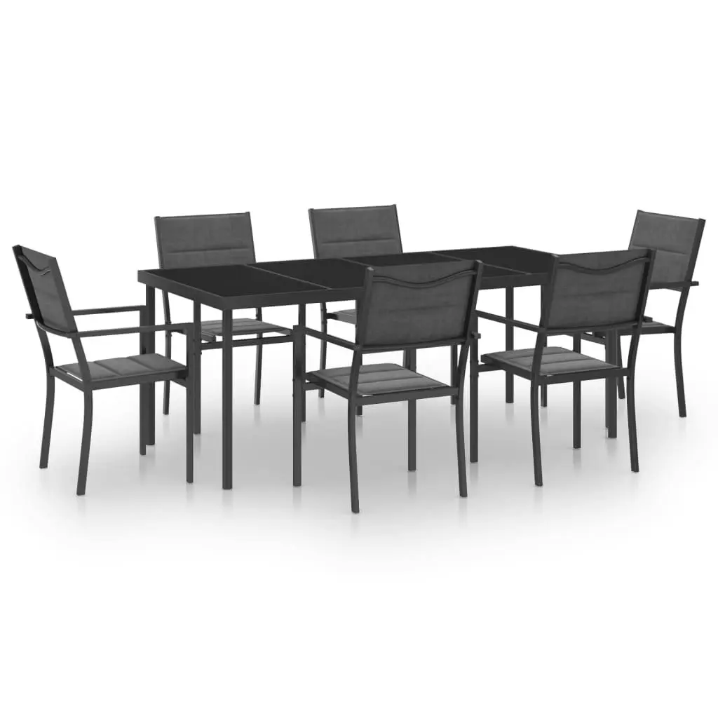 7 Piece Outdoor Dining Set Steel 3073527