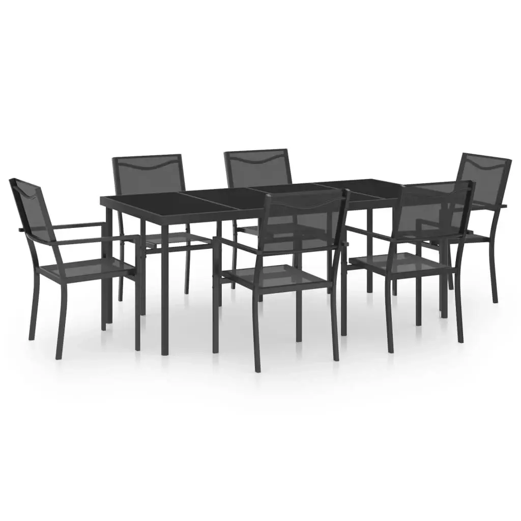 7 Piece Outdoor Dining Set Steel 3073518