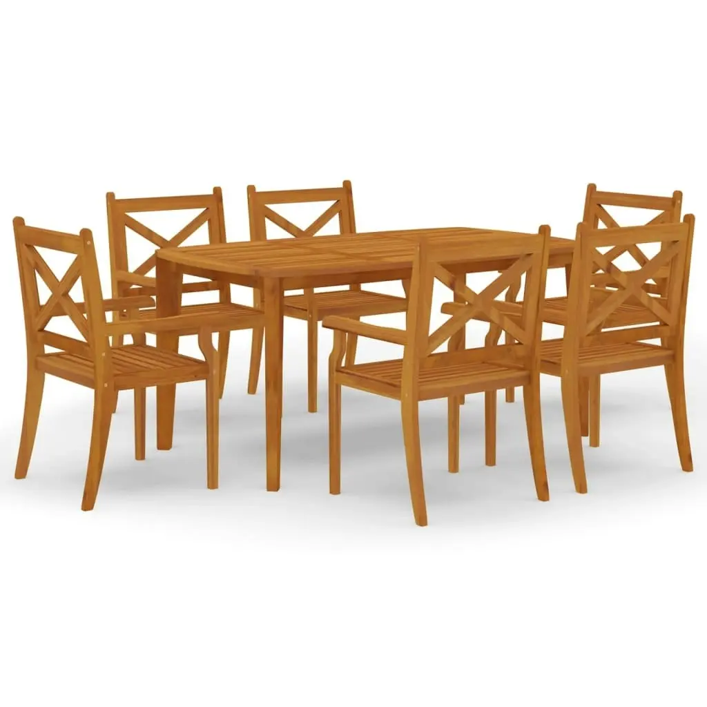 7 Piece Garden Dining Set Solid Wood Acacia 3058004