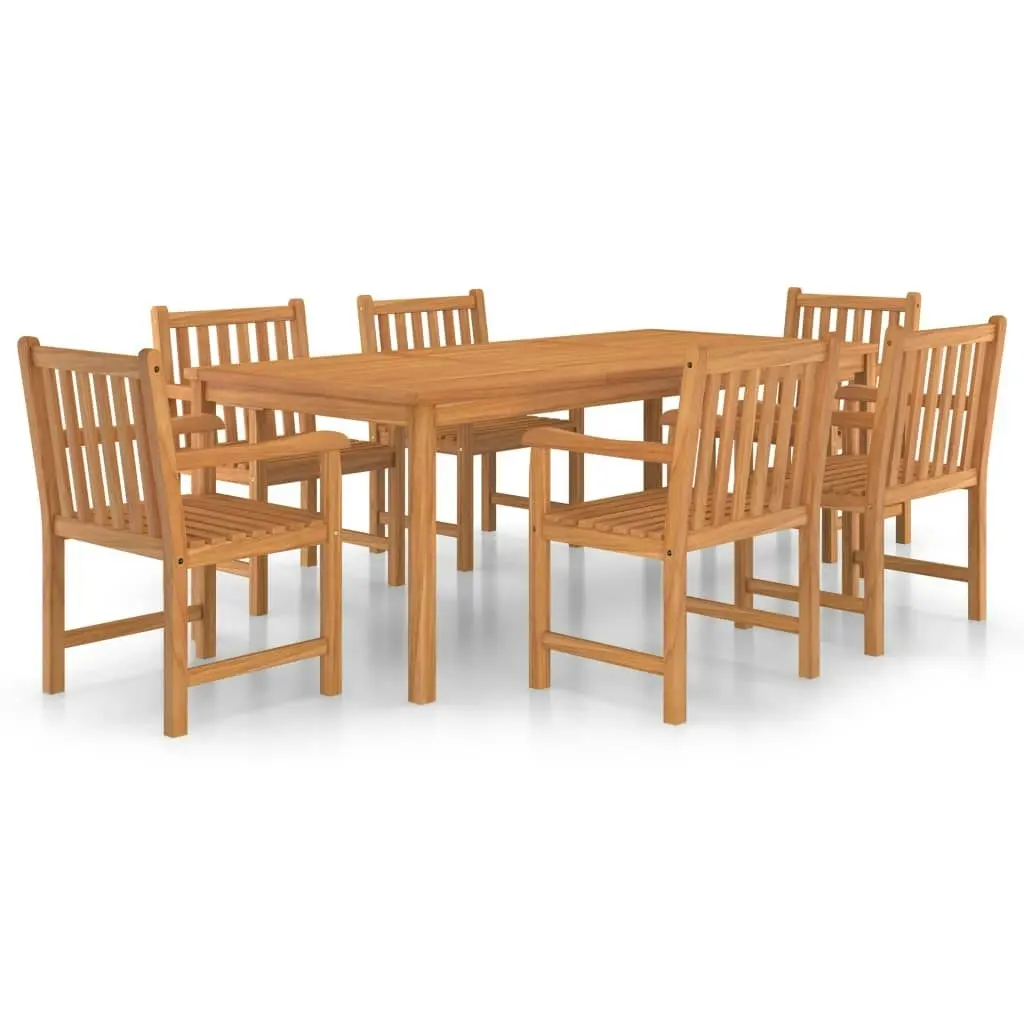 7 Piece Garden Dining Set Solid Teak Wood 3059947